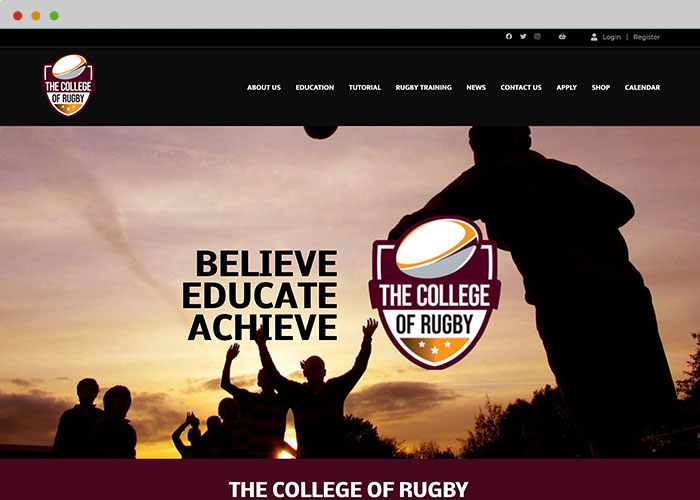 rugby website builder