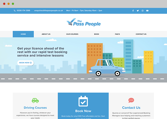 driving web design