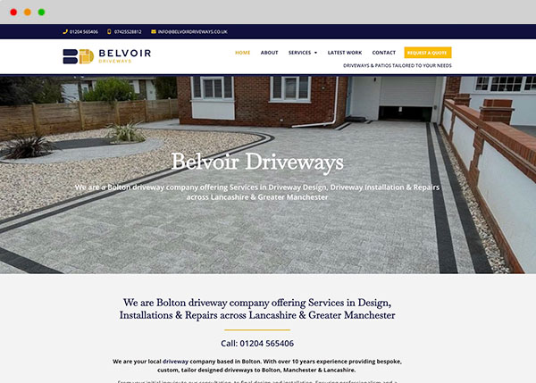 driveway website design