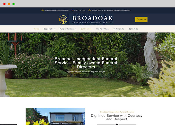 funeral website design