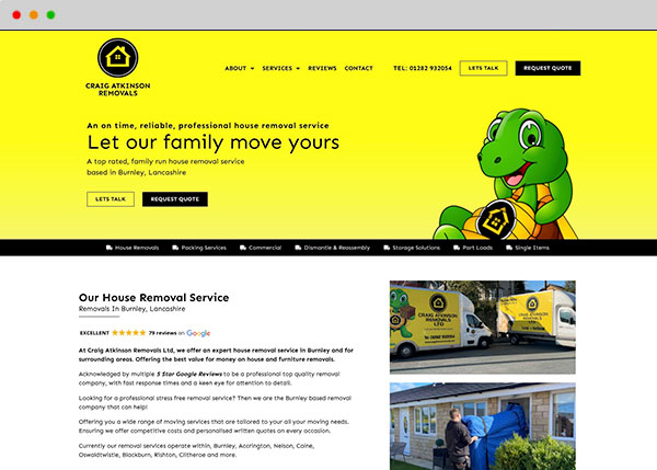 removals website design